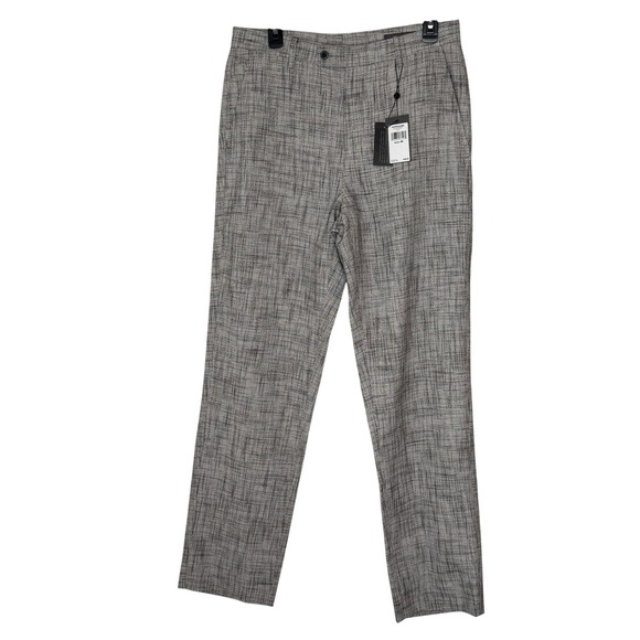 John Varvatos Mercer Tailored Dress Pants Size 48 /US 32 Hazelnut Linen NWT $598